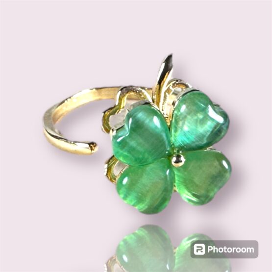 Gem Clover Fidget Ring - Image 3